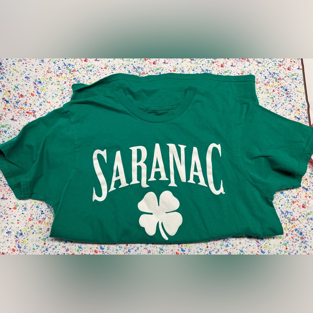 Saranac Shamrock T-Shirt Small, Kelly Green